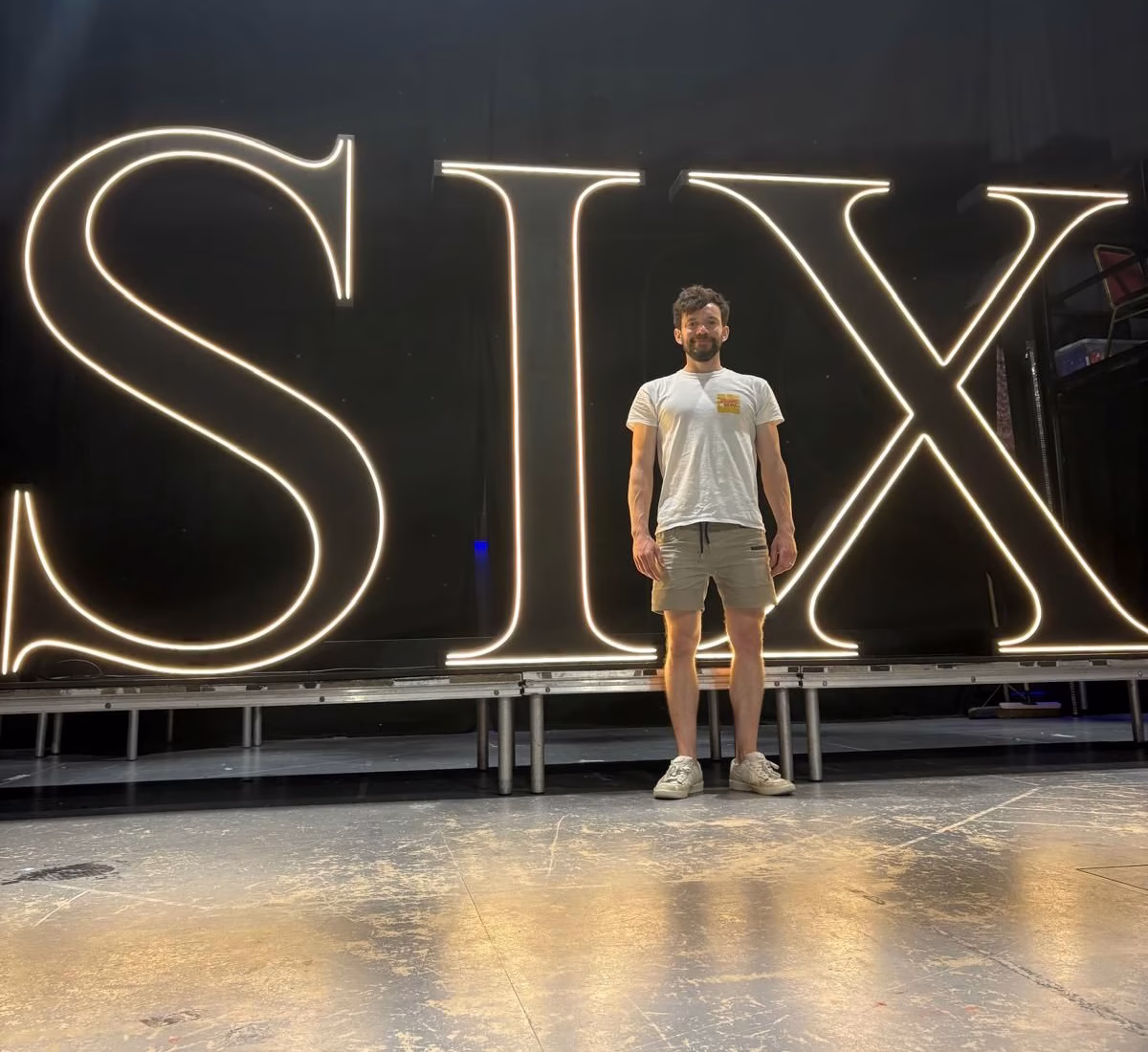 6ft SIX neon LED Light up letters for hire Norfolk in times new roman black